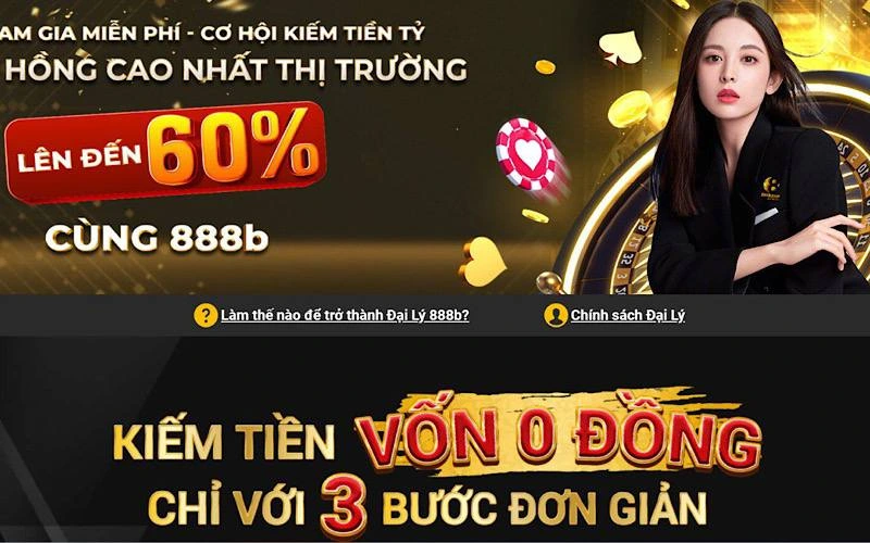 Cách tính tiền hoa hồng của đại lý 888B